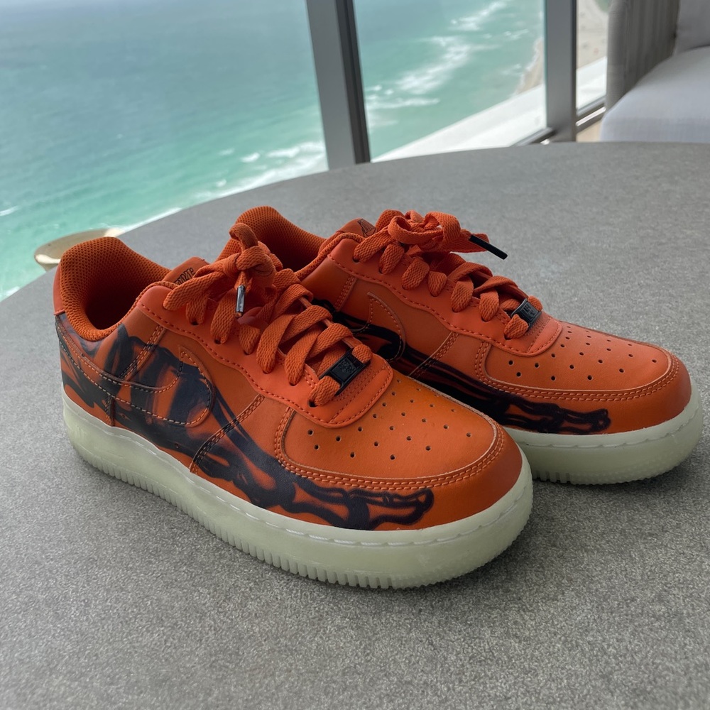 Nike Air Force 1 Low ‘Orange Skeleton’ Halloween (2020) US Men Size 5.